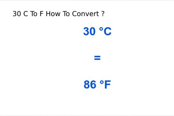 30 C To F How To Convert ?