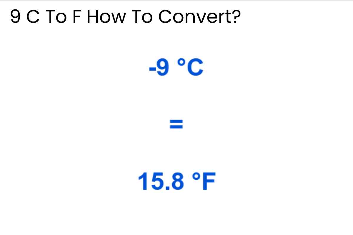 9 c to f how to convert 
