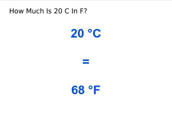 How Much Is 20 C In F_