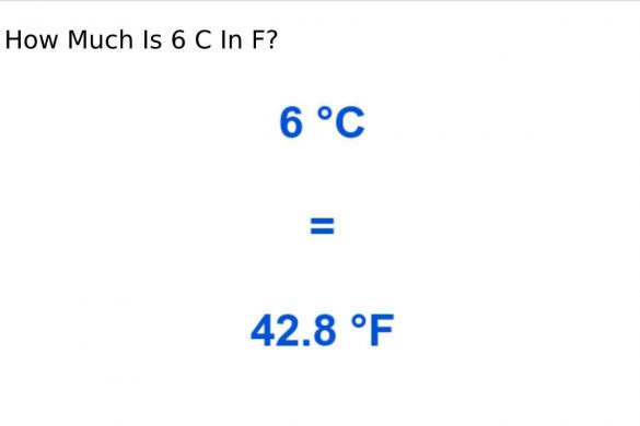 How Much Is 6 C In F_