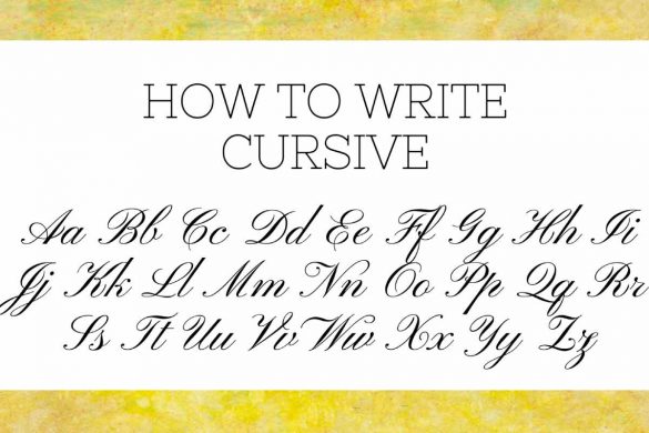 How To Write Cursive Letters