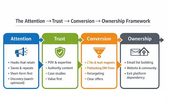 The Attention → Trust → Conversion → Ownership Framework